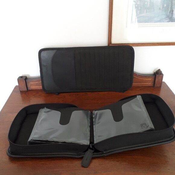 Lot - Two CD Holders - Black - One for overhead in car and one to carry with zip - Picture 1 of 6